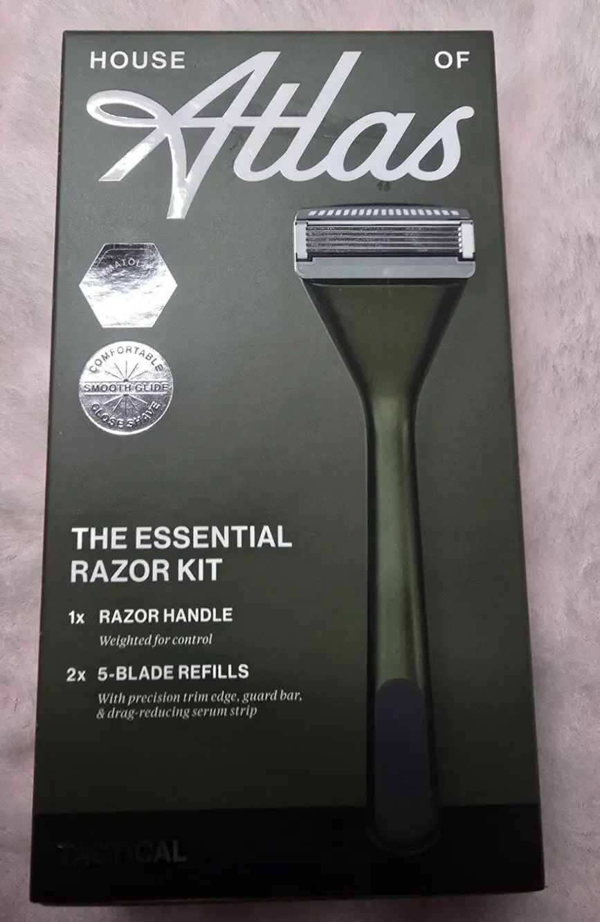 House of Atlas The Essential Razor Kit 1 Razor Handle 2x 5-Blade Refill Tactical